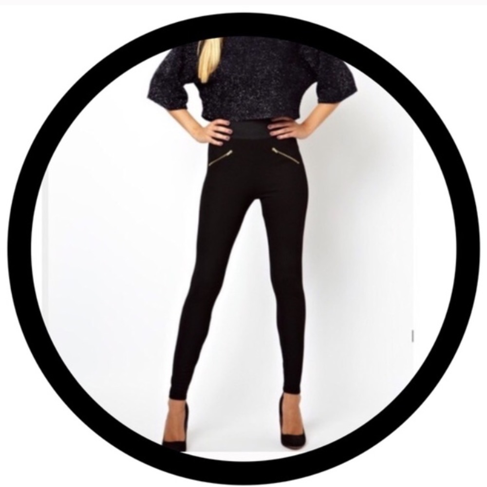 Zara Basic Navy Blue Leggings